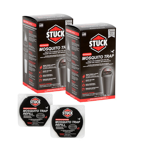 STUCK® Outdoor Mosquito Trap (Combo of 2 Traps & 2 Refill Kits)